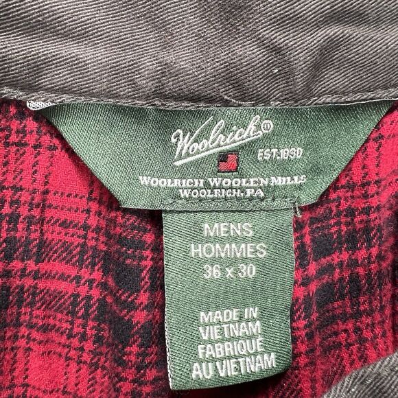 Woolrich Flannel Lined Field Pants Men’s 36 (Actual 35x30) Dark Brown Workwear - Picture 5 of 13